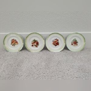 Antique Stinthal China Decorative Plates/Fruit/Red/Green